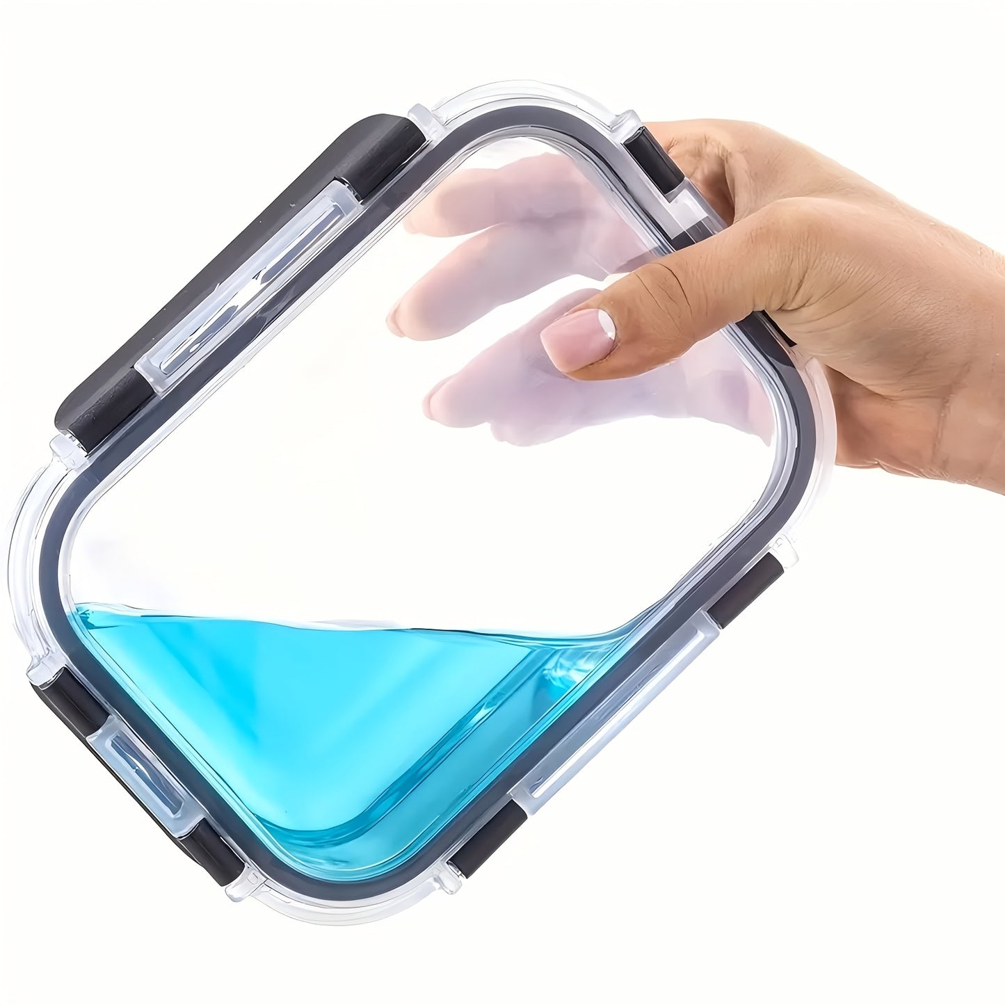 Set di 12 Contenitori in Vetro con Coperchi - Contenitori per Alimenti, Scatole per Preparazione Pasti, Adatti al Microonde, Porta Pranzo, Ciotole per Conservare Alimenti Freschi in Frigorifero, 12 Contenitori e 12 Coperchi