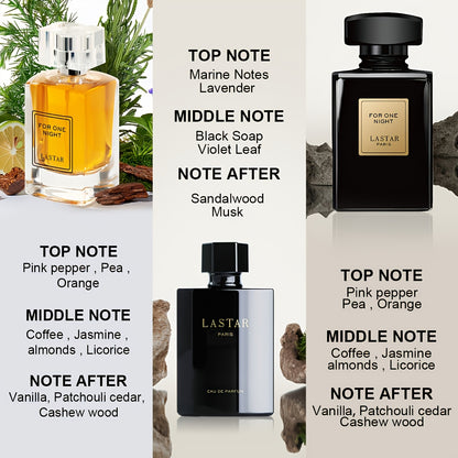Set di profumi da uomo, tre flaconi, totale, note legnose di muschio e sandalo, colonia da uomo, fragranza fresca e di lunga durata, spray da uomo, adatto per appuntamenti, feste e uso quotidiano, confezione raffinata, un regalo perfetto per le feste per