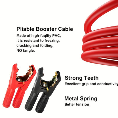 4M/6M, Cavo di Avviamento Auto, Booster di Avviamento di Emergenza per Auto per Jump Start, con Borsa di Stoccaggio, Adatto per Auto, SUV, Camion e Camper, Senza Batteria