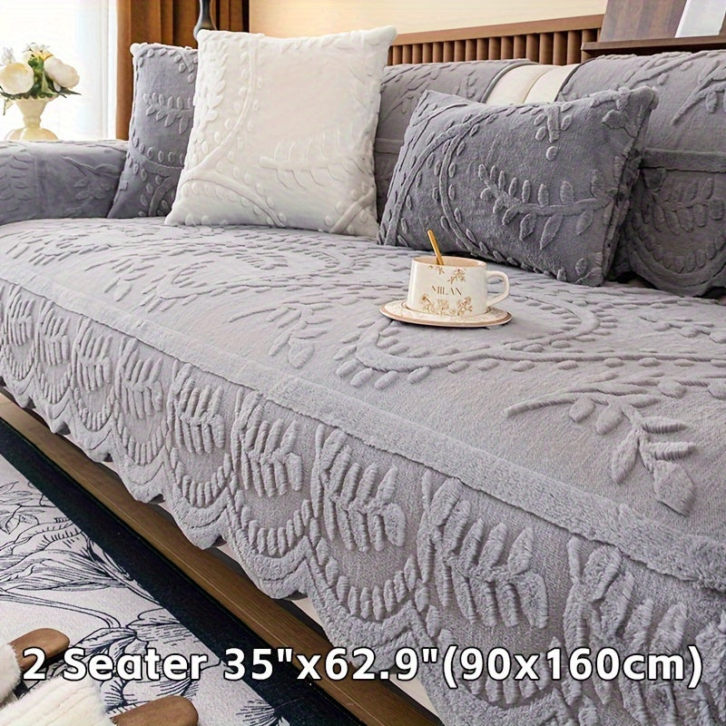 1 Copridivano in Peluche con Stampa Leopardata - Spesso, Caldo, Fintartan, Adatto agli Animali Domestici e Antiscivolo, Protezione per Divano per Soggiorno, Camera da Letto, Ufficio, Adatto a Diverse Dimensioni di Divano, Copridivani per Soggiorno