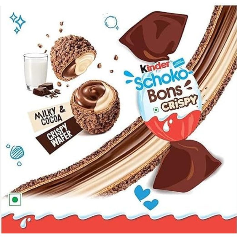 2Nd Set Kids Crispy Chocolate Bars - Medio 2X67G - Crispy Chocolate Bars con riempimento di cioccolato cremoso