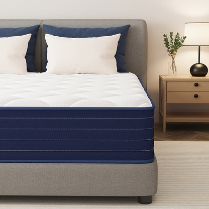 Materasso ibrido - Materasso a scomparsa 20/25 cm, molle con strato di schiuma comfort, supporto di media rigidità, tecnologia di assorbimento degli urti, superficie di sonno traspirante, pronto all'uso direttamente dalla confezione