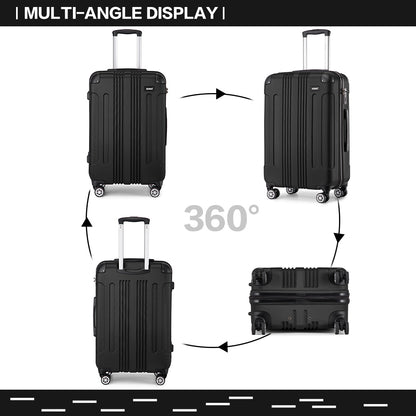 Valigia da imbarco 55x35x20cm a guscio rigido in ABS con trolley da viaggio, bagaglio a mano da cabina, 33L, regalo per Black Friday, Giorno del Ringraziamento, Natale