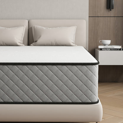 Materasso 7 Zone Livello di Firmezza H3 Altezza 25Cm/21Cm Materasso a Sfere con Memory Foam, Traspirante ed Ergonomico, Nucleo a Molla