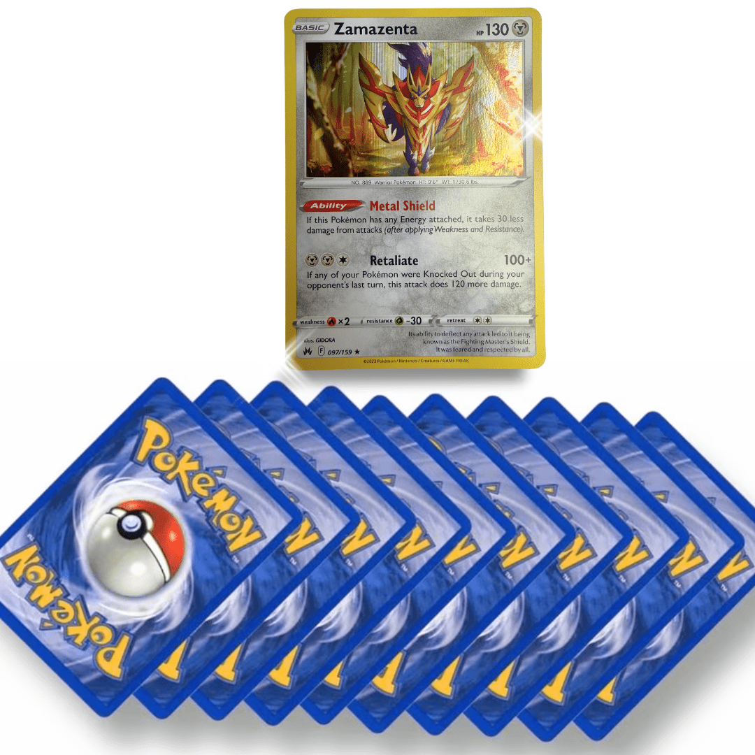 100 Carte Pokémon Inglese - Lotto di 100 Carte Ufficiali con Rare e Shiny