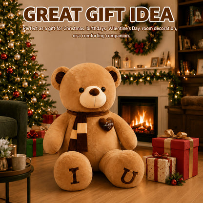 Orsacchiotto Gigante XXL Sovradimensionato Marrone, Grande Peluche Morbido Animale, Ottima Idea Regalo per Amici, Ideale per Natale, Halloween e Capodanno