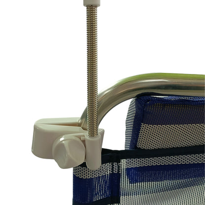 Ombrellone da spiaggia UV50+ 120Cm, Ombrellone da spiaggia portatile con clip per sedia Tumbona, campeggio, giardino, poliestere leggero resistente, protezione solare regolabile