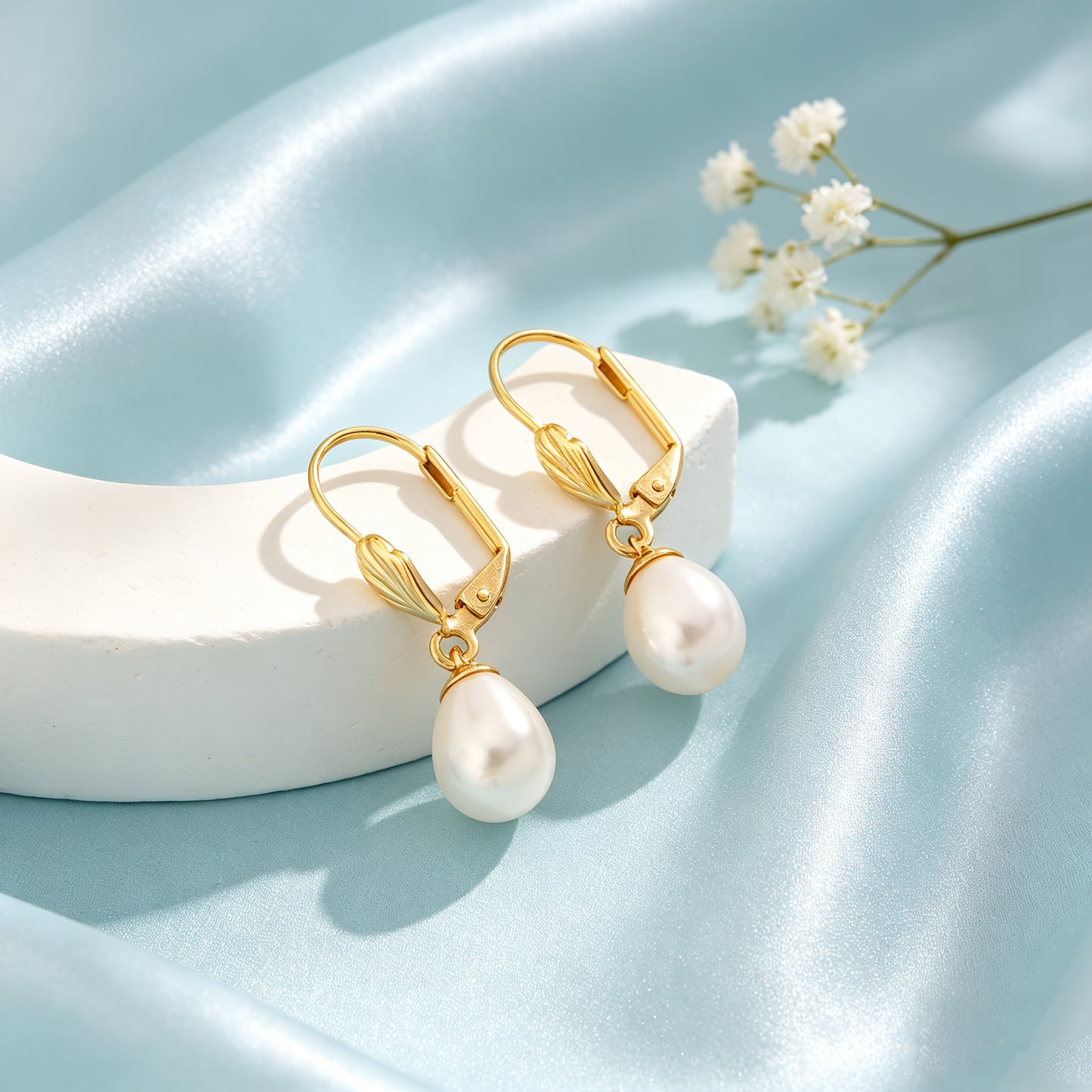 Un paio di orecchini da donna in argento 925, con chiusura a forma di D placcata in oro 18k, eleganti e lussuosi, adatti per uso quotidiano o banchetti serali, regalo per la festa della mamma, confezione regalo in scatola