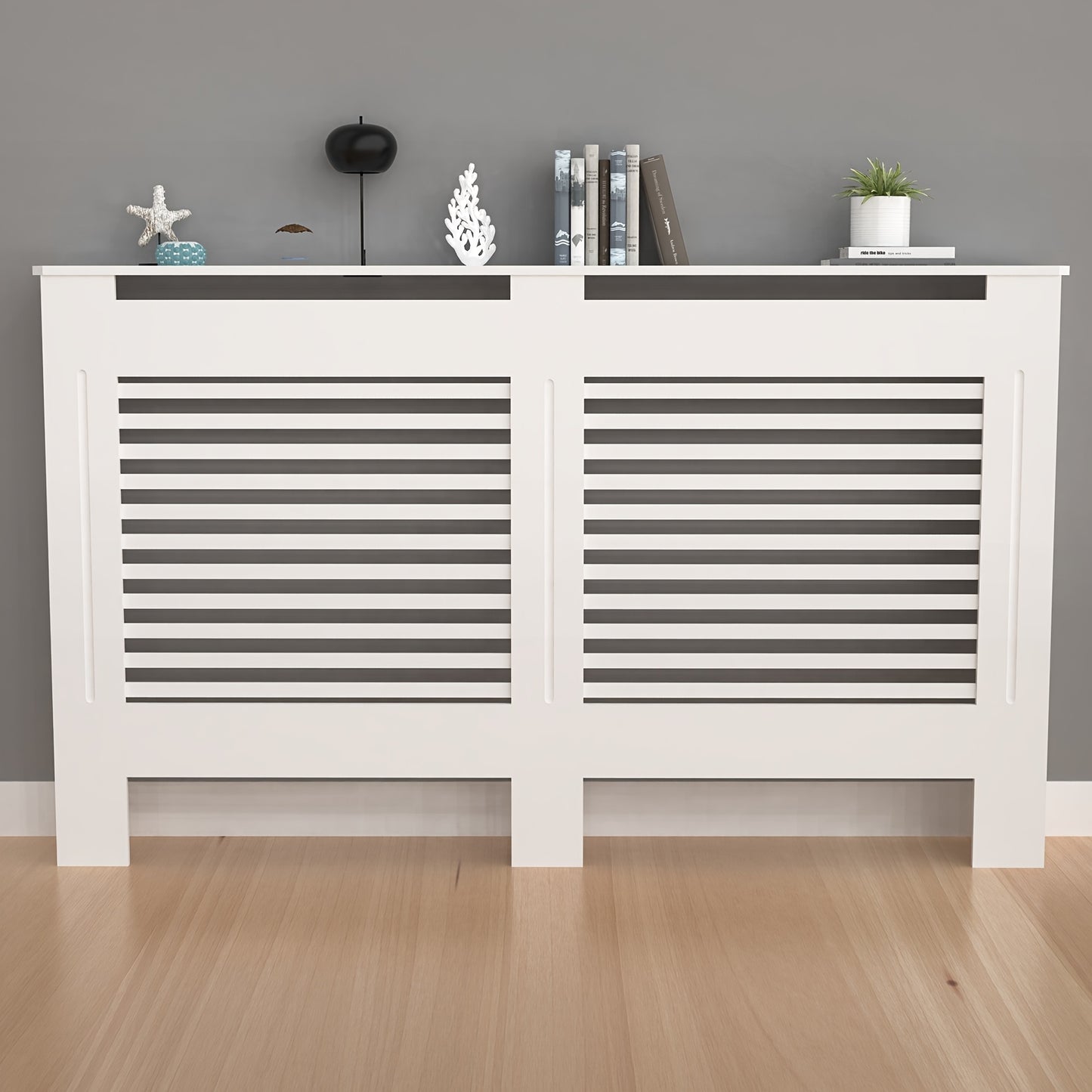 Copertura Radiatore Alta Mobile in Legno Altezza Interna 100Cm Coperture Riscaldatore Bianche Scolli Moderni Scaffale Radiatore Alto MDF Spesso Mobile in Legno Cucina Camera da Letto per Soggiorno