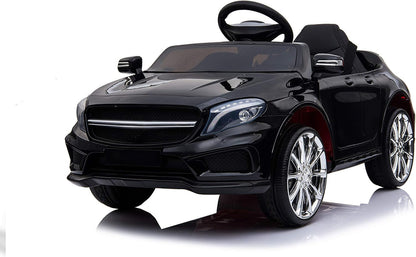 Baroni Toys Macchinina Elettrica per Bambini Nera | Bianca | Rossa, Baby Car Auto Elettrica Bimbo Bimba Full Optional con Telecomando e Lettore MP3, Macchina Bambino con Sedile in Plastica, Fari Led e Porte Apribili, Batteria 12V, Design Realistico Massim