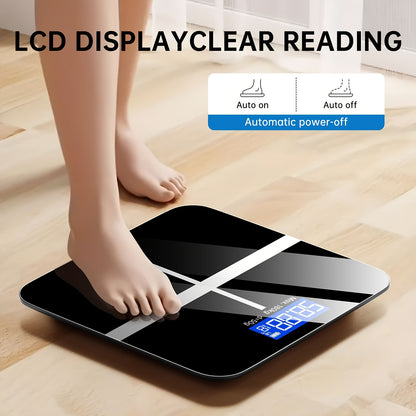 Bilancia Elettronica, 179,62 kg Bilancia Digitale da Bagno, Bilancia di Alta Precisione con Display LCD ad Alta Definizione e Visualizzazione della Temperatura (selezionabile tra KG e Libbre), Piattaforma Ultra Larga, Pesatura Elettronica ad Alta Precisio