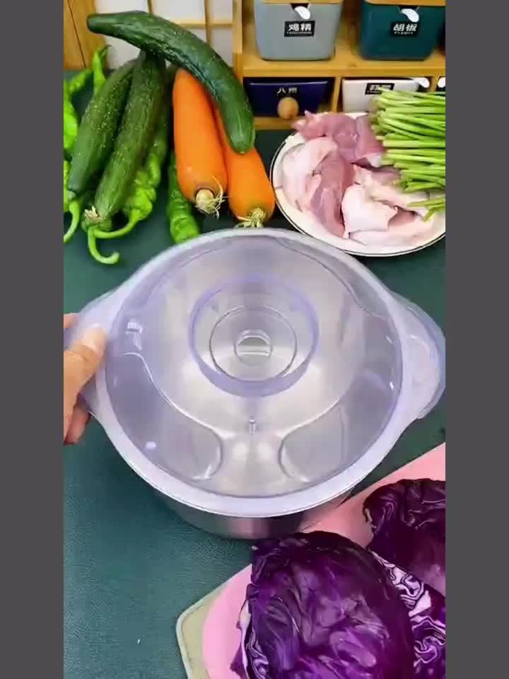 Robot da cucina in acciaio inossidabile, tritatutto, tritacarne elettrico 500W, 5L, tritacarne in acciaio inossidabile per cucina, verdure, cipolle, aglio, insalata, omogeneizzati, noci con 6 lame in acciaio inossidabile