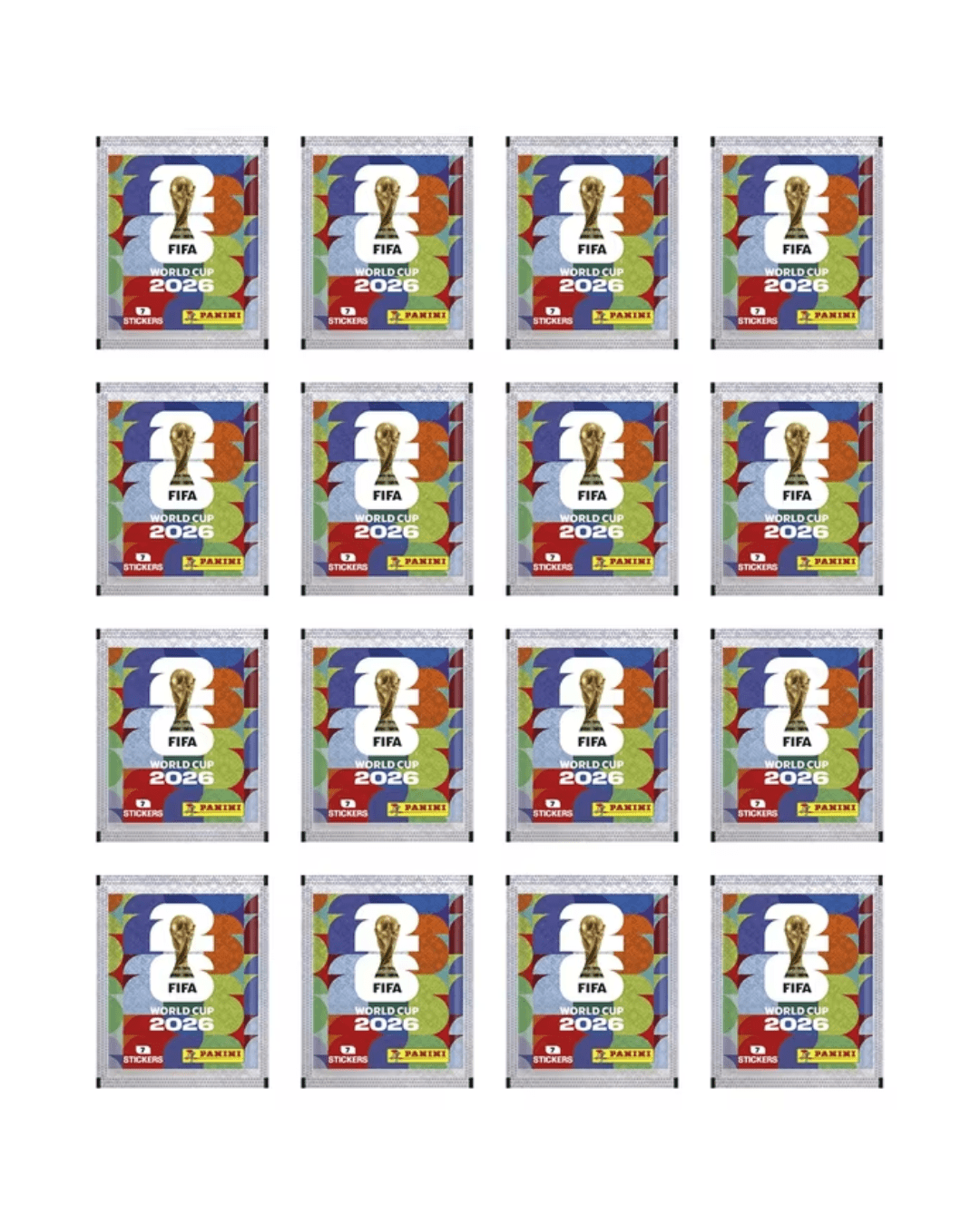 Scatola di latta con tasche per adesivi FIFA World Cup 2026 – Scatola di metallo con 8 tasche per adesivi