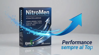 Integratore UOMO Potenziato con Maca nera, Arginina, Tribulus Terrestris, Taurina, Citrullina, Zinco - 20 Compresse Made in Italy