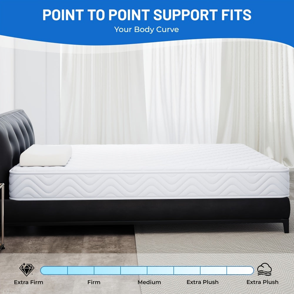Materasso in Memory Foam e Molla - Singolo/Double (90/140/160*200*18cm) | Spessore Medio-Firmato & Supporto del Sonno a Bobina Aperta | Sollievo dalla Pressione
