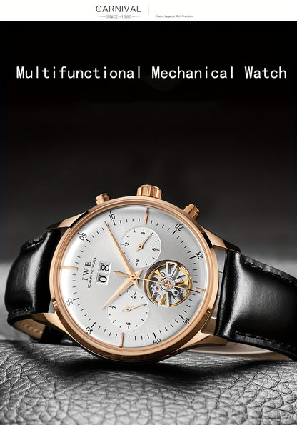 Orologio Meccanico Multifunzione di Lusso Uomo I&W Carnival, Orologio Sottile e alla Moda Automatizzato, Regalo per le Vacanze