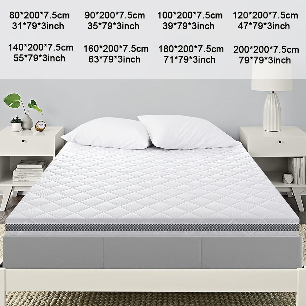 Bedstory Gel Topper H3/H4 H5/H6 Realizzato con Nucleo in Schiuma Fredda Alta 7.5 cm, Rivestimento Traspirante in Rete 3D, Comodo Topper per Materasso per Letti a Scomparsa e Letti/Divani Letto Scomodi 80X200 90X200 100X200 120X200 140X200 160X200 180X200
