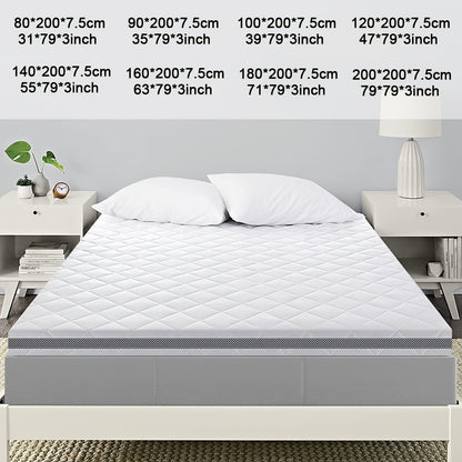 Bedstory Gel Topper H3/H4 H5/H6 Realizzato con Nucleo in Schiuma Fredda Alta 7.5 cm, Rivestimento Traspirante in Rete 3D, Comodo Topper per Materasso per Letti a Scomparsa e Letti/Divani Letto Scomodi 80X200 90X200 100X200 120X200 140X200 160X200 180X200