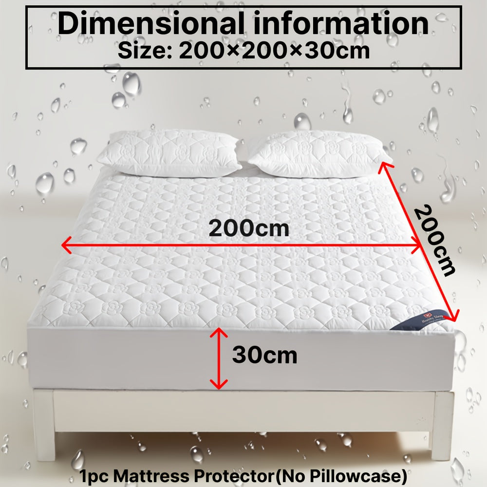 1 Protezione Materasso Impermeabile Comfort, Morbida e Traspirante con Tecnologia Soundwave, Lenzuolo con Angoli Impermeabile, Coprimaterasso Tinta Unita Silenzioso, Adatto per Appartamenti, Camere da Letto, Hotel, Stanze per Ospiti e Dormitori Studentesc