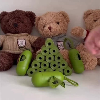 Sacchetti Rinforzati per Rifiuti di Animali con Impronta di Zampa – Impermeabili e Inodori, Polietilene, Perfetti per Pulire le Feci del Cane | Design Divertente | Materiale Anti-Perdite, Sacchetti per Rifiuti Canini
