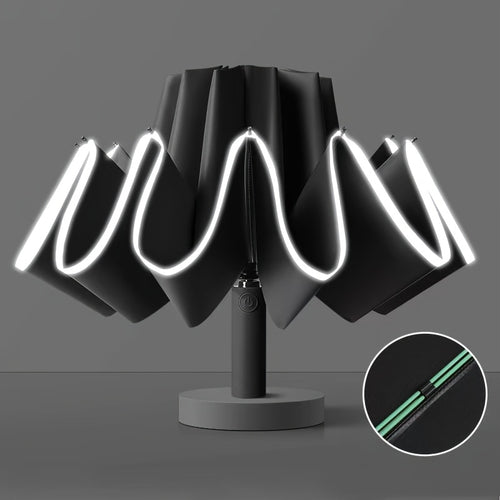 Ombrello Automatico Compatto da Viaggio a Doppia Apertura con 10 Stecche, Ombrello Resistente, Ombrello Auto Rinforzato e Ingrandito, Ombrello di Protezione da Viaggio con Barra di Sicurezza, Design Alla Moda in Diversi Colori, Ombrello di Alta Gamma Adat