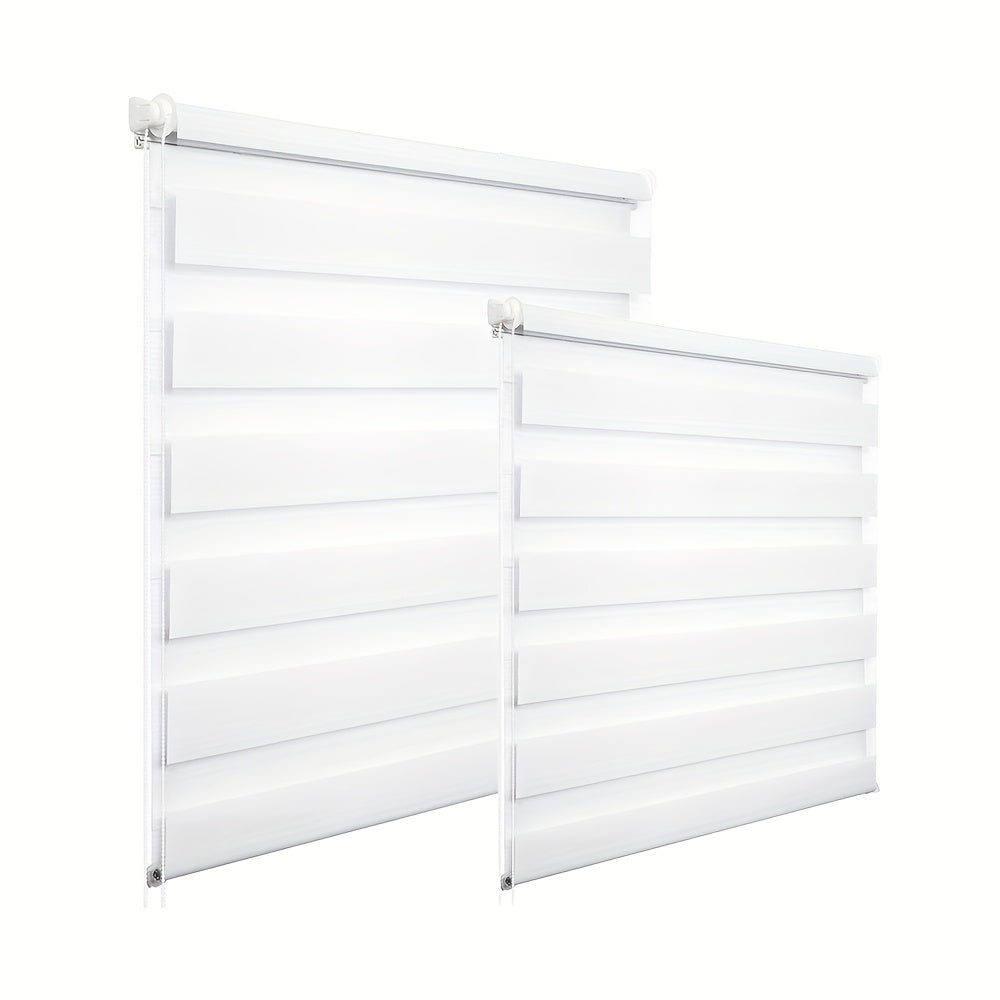 2 Pezzi, Tende a Rullo Doppio Strato, Tendaggi Oscuranti per Camera da Letto Soggiorno Bagno Cucina, Semi-Trasparenti, Senza Foratura, Regolazione Luce, Decorazione Casa, Privacy