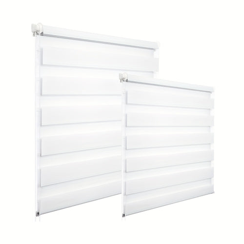 2 Pezzi, Tende a Rullo Doppio Strato, Tendaggi Oscuranti per Camera da Letto Soggiorno Bagno Cucina, Semi-Trasparenti, Senza Foratura, Regolazione Luce, Decorazione Casa, Privacy