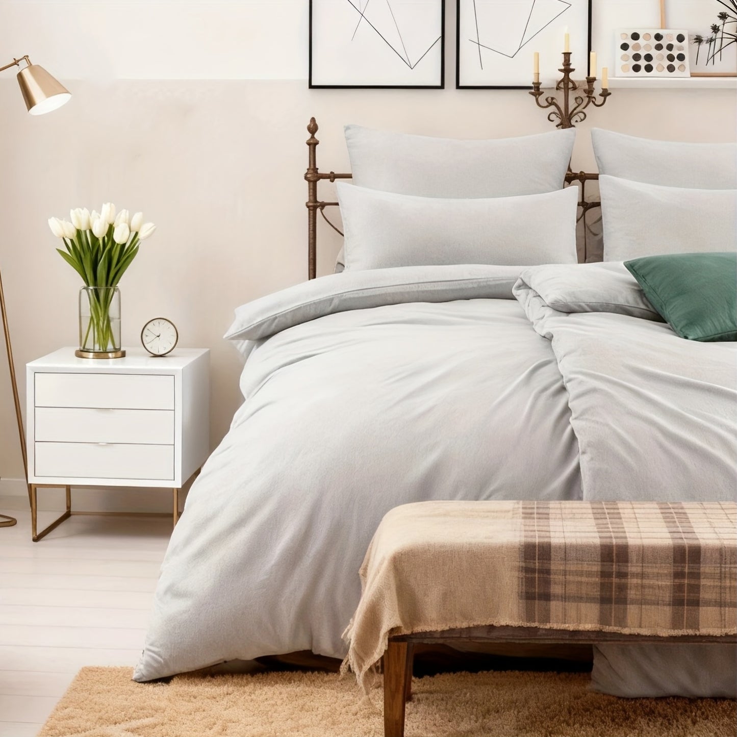 Set copripiumino in flanella di di alta qualità, copripiumino e federa 100%, regalo di Natale, copripiumino invernale confortevole, tecnologia a setole morbide 135 X 200 cm