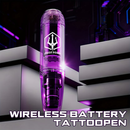 POSEIDON Kit Completo Macchina per Tatuaggi Rotativa con Display Digitale & Batteria da 1200mAh - Pistola per Tatuaggi Wireless Senza Fili con 20 Aghi & Cartucce Kit Completo per Tatuaggi 11 Colori Inchiostri per Tatuaggi Forniture per Tatuaggi per Princi