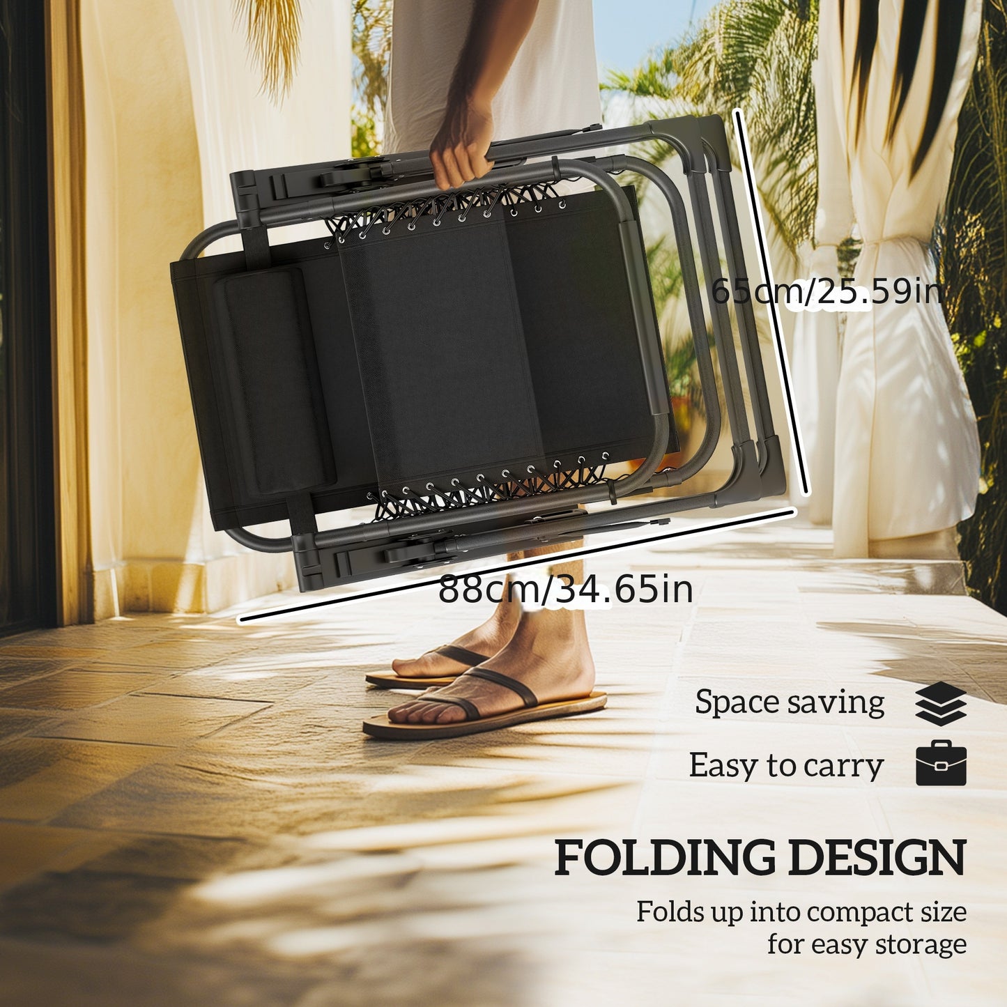 Poltrona Reclinabile ad Alta Gravità Zero Extra Larga 72Cm/28Pollici | Sdraio Pieghevole da Esterno con Cuscino e Poggiatesta Rimovibili, Chaise Lounge Portatile per Abbronzatura con Portabicchieri, Sedie Reclinabili da Esterno per Piscina, Spiaggia, Balc