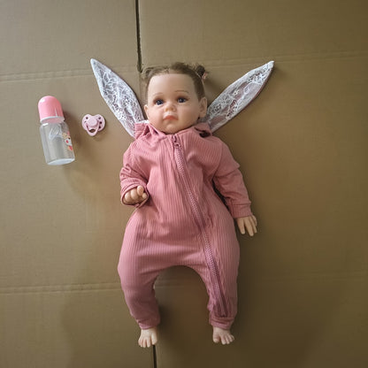 Bambola Reborn Morbida 22 pollici/55 cm, Principessa Bionda Elegante, Bambola Dipinta a Mano, Il Regalo Perfetto per Bambini!
