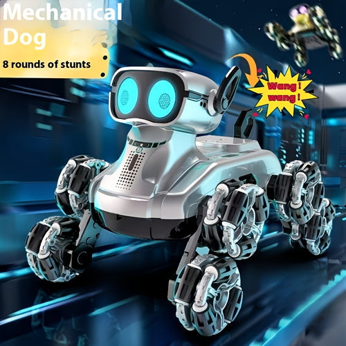 Robot per cani con 8 ruote, auto giocattolo intelligente per cani, auto da stunt con gesti e doppio controllo, auto da arrampicata deformabile, veicolo fuoristrada giocattolo, doppia batteria a energia, regalo preferito per le vacanze
