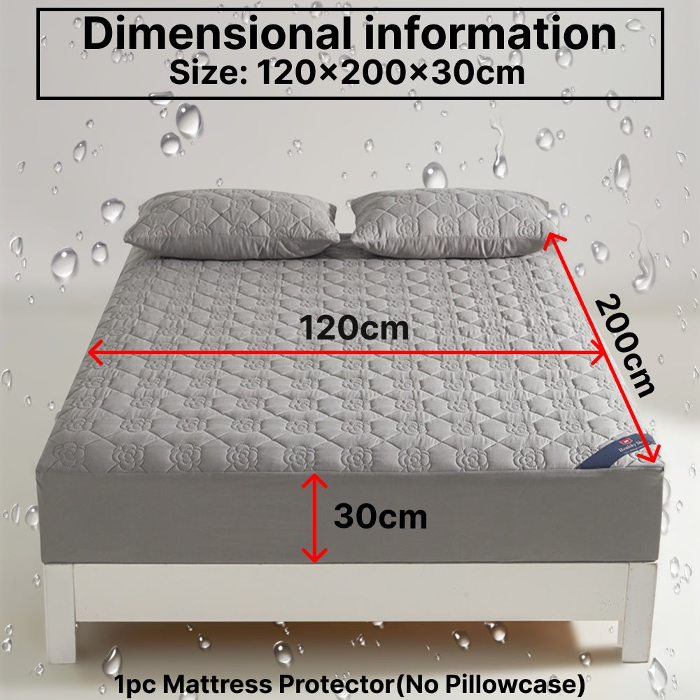 1 Protezione Materasso Impermeabile Comfort, Morbida e Traspirante con Tecnologia Soundwave, Lenzuolo con Angoli Impermeabile, Coprimaterasso Tinta Unita Silenzioso, Adatto per Appartamenti, Camere da Letto, Hotel, Stanze per Ospiti e Dormitori Studentesc