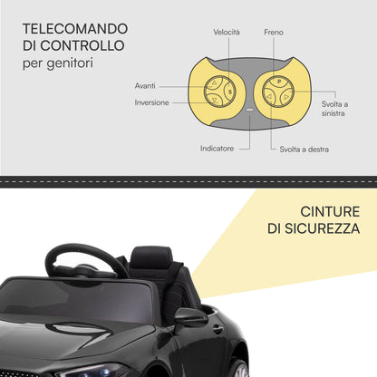 Baroni Toys Auto Macchina Elettrica per Bambini Audi R8 Sport, 12V Con MP3, Macchina telecomandata Full Optional, sedile in Eco pelle, porte apribili, Velocità 3-5 km/h, con Telecomando
