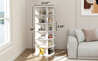 Torre portascarpe girevole a 5/6/7 ripiani per 20/24/28 paia di scarpe, espositore girevole a 360° bianco, organizzatore Lazy Susan, scaffale portascarpe a carosello rotondo, carosello verticale per cappelli e borse