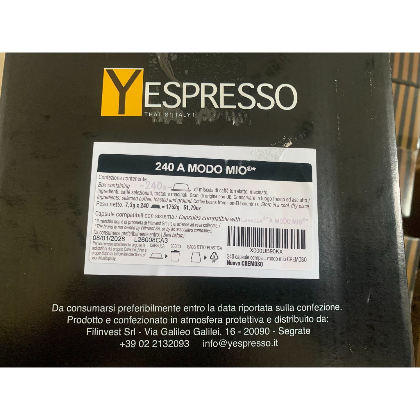 240 Capsule LAVAZZA A MODO MIO CREMOSO caffè compatibili, Cialde caffèLavazza a Modo Mio