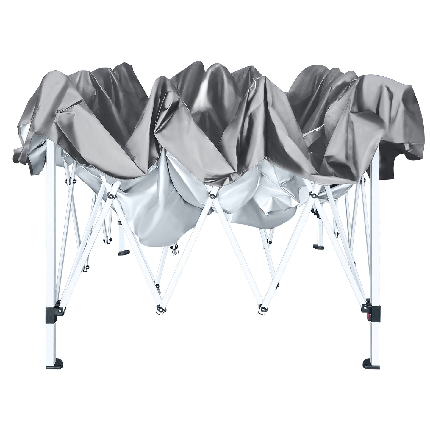 Gazebo Pieghevole 3X6 per Giardino, Gazebo Pieghevole, Baldacchino Pop-Up, Altezza Regolabile 2.4M - 2.6M Tenda da Festa Tenda da Giardino per Feste in Giardino Matrimoni all'Aperto, Stabile Senza Tessuto di Supporto