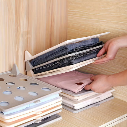 20 pezzi tavoletta antipiega per abbigliamento, organizzatore spazio-risparmio per armadio, adatto per magliette, camicie e abiti a maniche corte, ideale per bagno e armadio, rastrelliera pieghevole in plastica antipiega