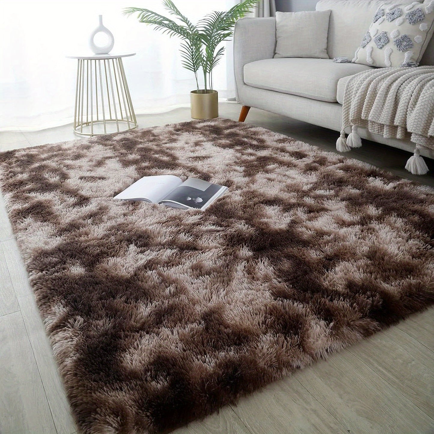 1 Tappeto Morbido in Peluche, Tappeto Antiscivolo in Peluche, Tappeto Morbido da Comodino, Tappeto Tie Dye per Soggiorno, Decorazione per la Casa, Tappeto per Animali Domestici, Tappeto per Camera da Letto e Soggiorno, Decorazione per la Stanza, Adatto pe