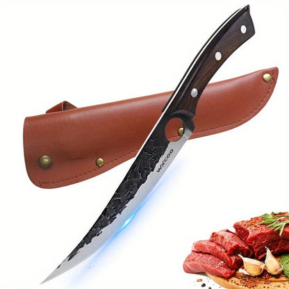 1 pz Coltello da disosso da cucina con fodero, coltello da frutta, coltello per sbucciare, coltello per frutta, verdura, pesce, carne, coltello da macellaio, coltello da taglio professionale, coltello da chef affilato, coltello da barbecue, coltello multi