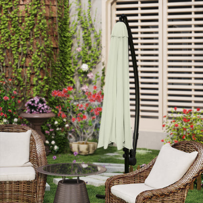 Ombrellone a Sbalzo per Balcone 300cm 350cm da Giardino con Manovella, Ombrellone da Patio, Ombrellone a Manovella con Protezione UV per Giardino e Patio