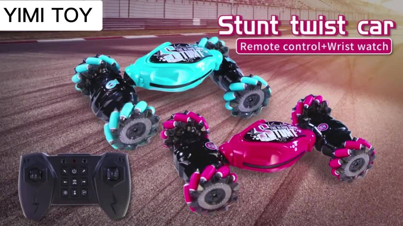 Auto Giocattolo RC Acrobatica Fuoristrada con Telecomando, Regalo di Natale, Regalo per il Rientro a Scuola, Trazione Integrale, Gioco all'Aperto. Luci e Musica Fantastici. Doppia Telecomando da Polso, Supporta il Controllo Gestuale.