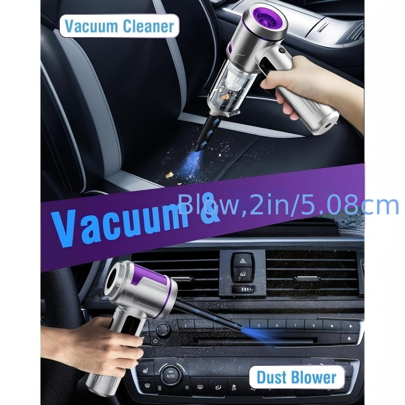 Aspirapolvere portatile senza fili per auto, 22000Pa ad alta potenza, aspirapolvere portatile e spolverino ad aria per la pulizia dell'auto, casa, ufficio, peli di animali domestici | Multigoccia, filtro lavabile, luce LED