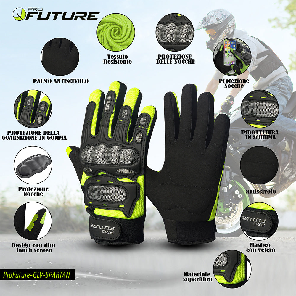 Guanti Sportivi da Moto Fuoristrada a Quattro Colori, Guanti per Bicicletta e Ciclismo Outdoor Touring