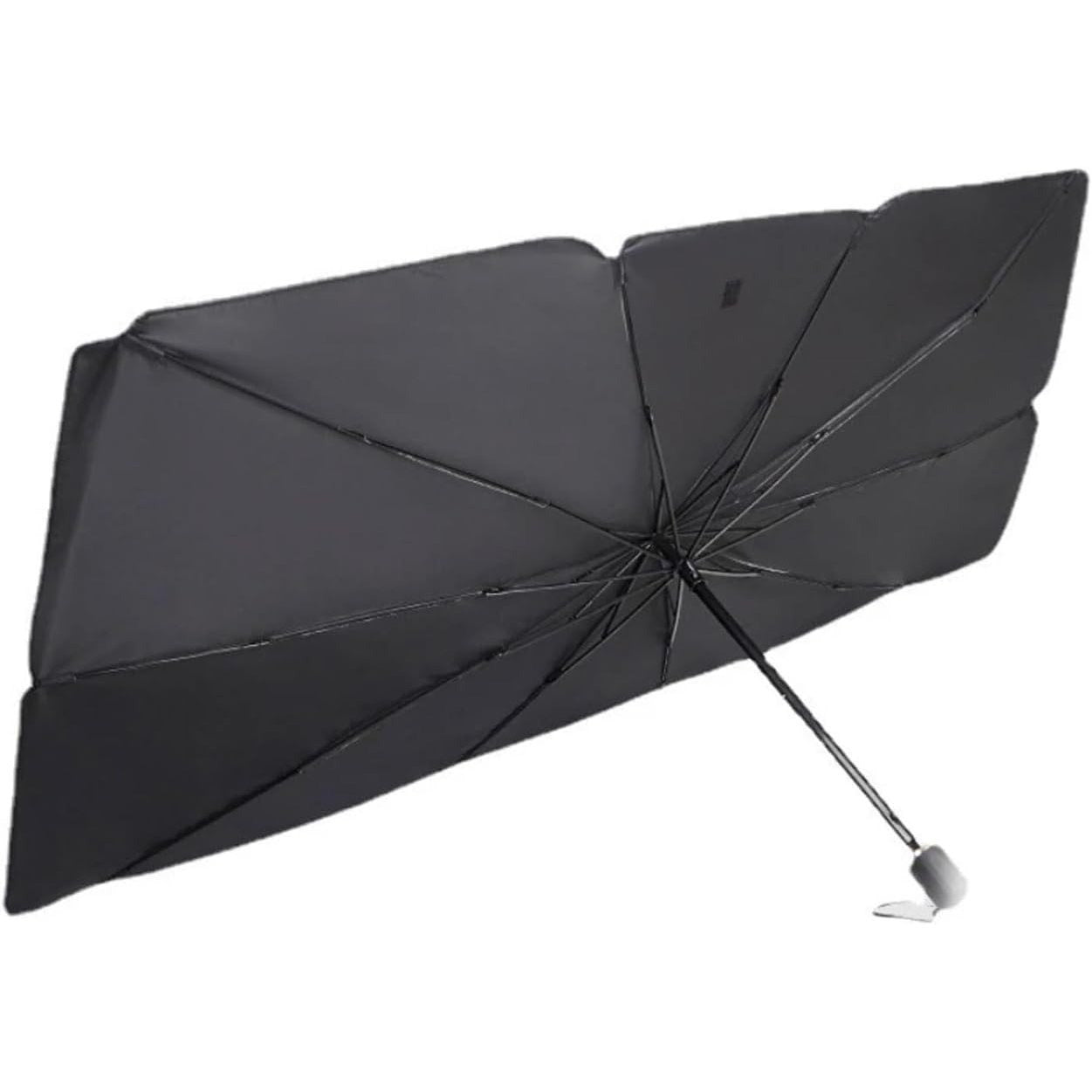 Cecaro Group 2 PEZZI Parasole auto ad ombrello, parabrezza interno auto ombrello con apertura rapida, parasole per auto protezione dal sole raggi UV 130x75 cm