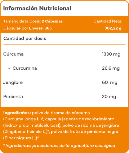 Confezione da 2x Curcuma ECO con Zenzero e Pepe Nero – 1410 mg per Dose – 730 Capsule Vegane – Formato XL Risparmio – Sevens Nutrition