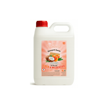Detergente Liquido Professionale Tradizionale di Marsiglia 5L, Formula Concentrata per Biancheria Bianca e Colorata, 90 Lavaggi, Sapone Naturale per un Bucato Pulito e Cura