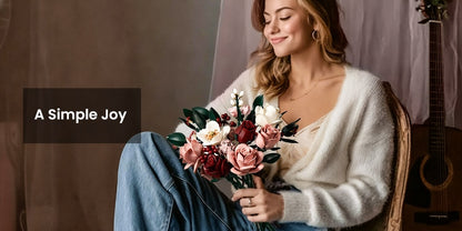 Regalo di San Rose Rosse, Rose Bianche, Bouquet di Rose Rosse, Fiori Artificiali che Non Sbiadiscono, Bouquet di Blocchi da Costruzione per Adulti, Adatto per Bouquet Nuziale di San
