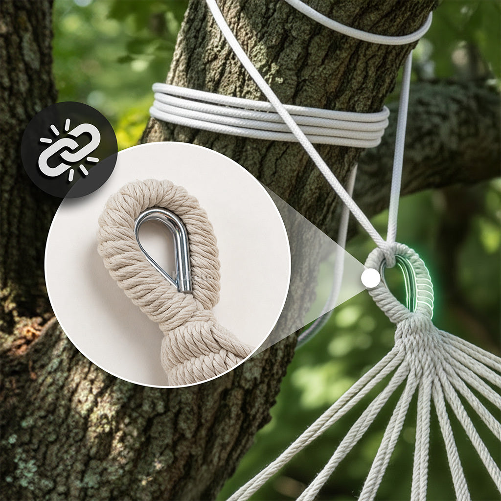 Kuketo - Amaca da giardino XXL per 2 persone 260x150 cm con asta in legno, amaca da viaggio con copertura per balcone, terrazza, giardino, orto, materiale durevole in cotone-poliestere, amaca stabile e robusta per relax, campeggio, viaggio, altalena da gi