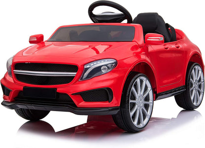 Baroni Toys Macchinina Elettrica per Bambini Nera | Bianca | Rossa, Baby Car Auto Elettrica Bimbo Bimba Full Optional con Telecomando e Lettore MP3, Macchina Bambino con Sedile in Plastica, Fari Led e Porte Apribili, Batteria 12V, Design Realistico Massim